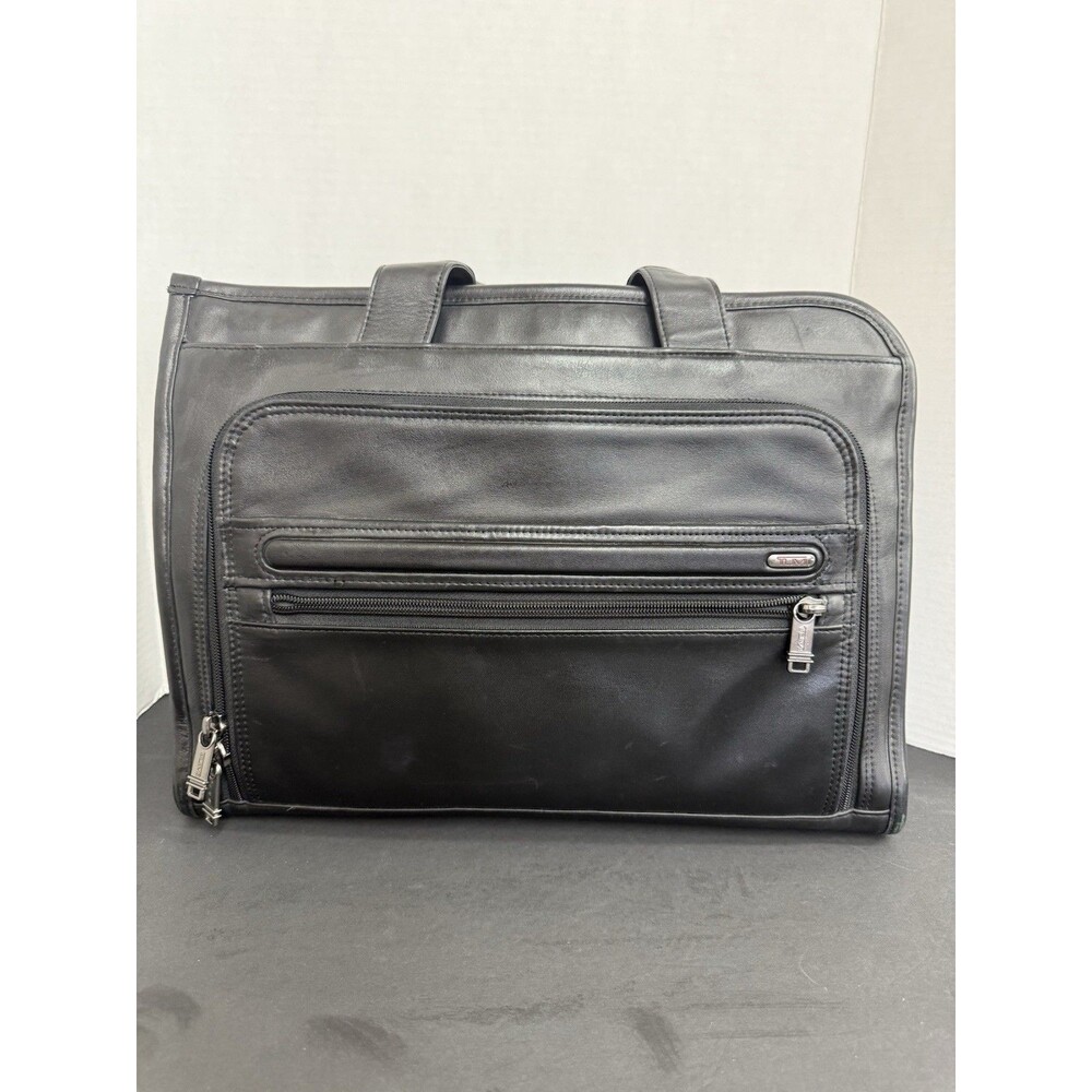 TUMI 96110D4 Gen 4 Black Leather Portfolio Briefcase Laptop Business Bag
